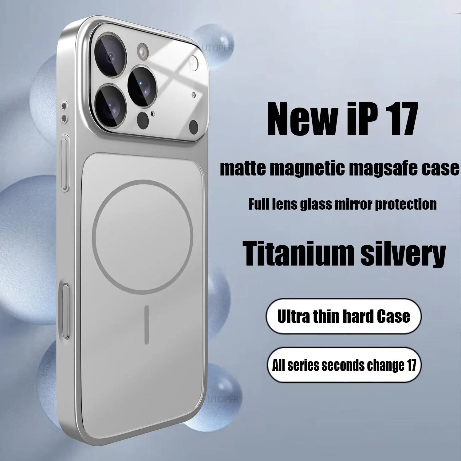 Original Glass Nano Matte Case For iPhone 17 Air 16 15 14 13 Pro Max 17Pro Magnetic For Magsafe Wireless Charging Armor Funda