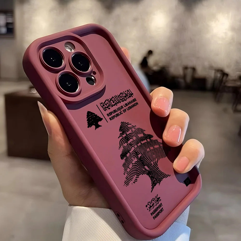 Lebanon Passport Phone Case for iPhone 17 16e 16 15 14 13 12 11 Air Pro Max Mini XR XS X 7 8 Plus Soft TPU Back Cover