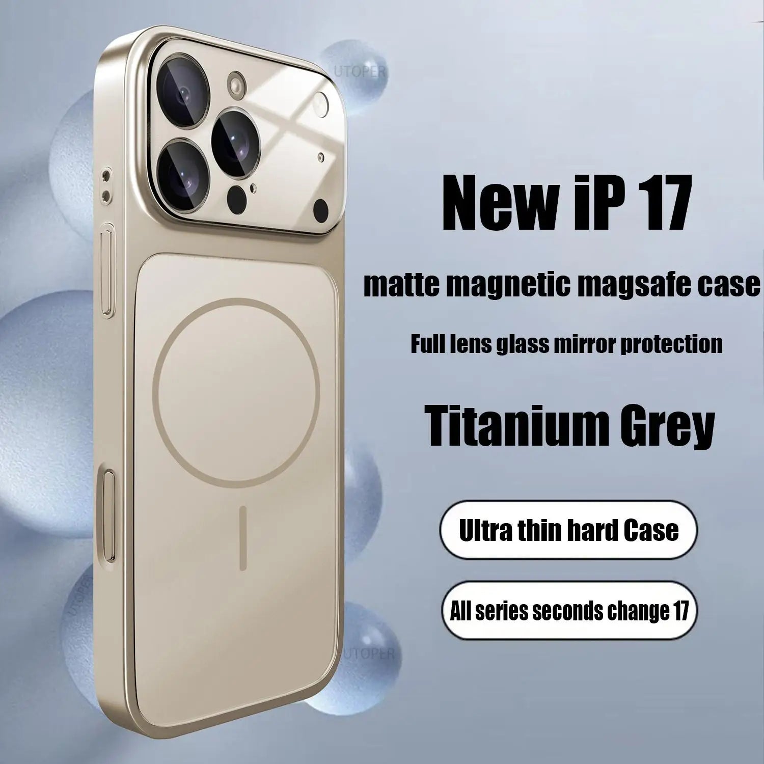 Original Glass Nano Matte Case For iPhone 17 Air 16 15 14 13 Pro Max 17Pro Magnetic For Magsafe Wireless Charging Armor Funda