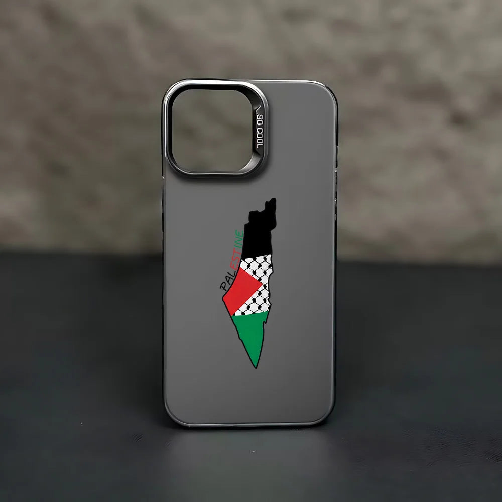 Phone Case For iPhone 16e 16 15 14 13 12 11 mini Pro Max X XR XSMAX 8 7 Plus Palestine Passport Flag Map Anti Fall Matte Back