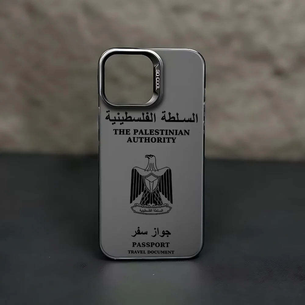 Phone Case For iPhone 16e 16 15 14 13 12 11 mini Pro Max X XR XSMAX 8 7 Plus Palestine Passport Flag Map Anti Fall Matte Back