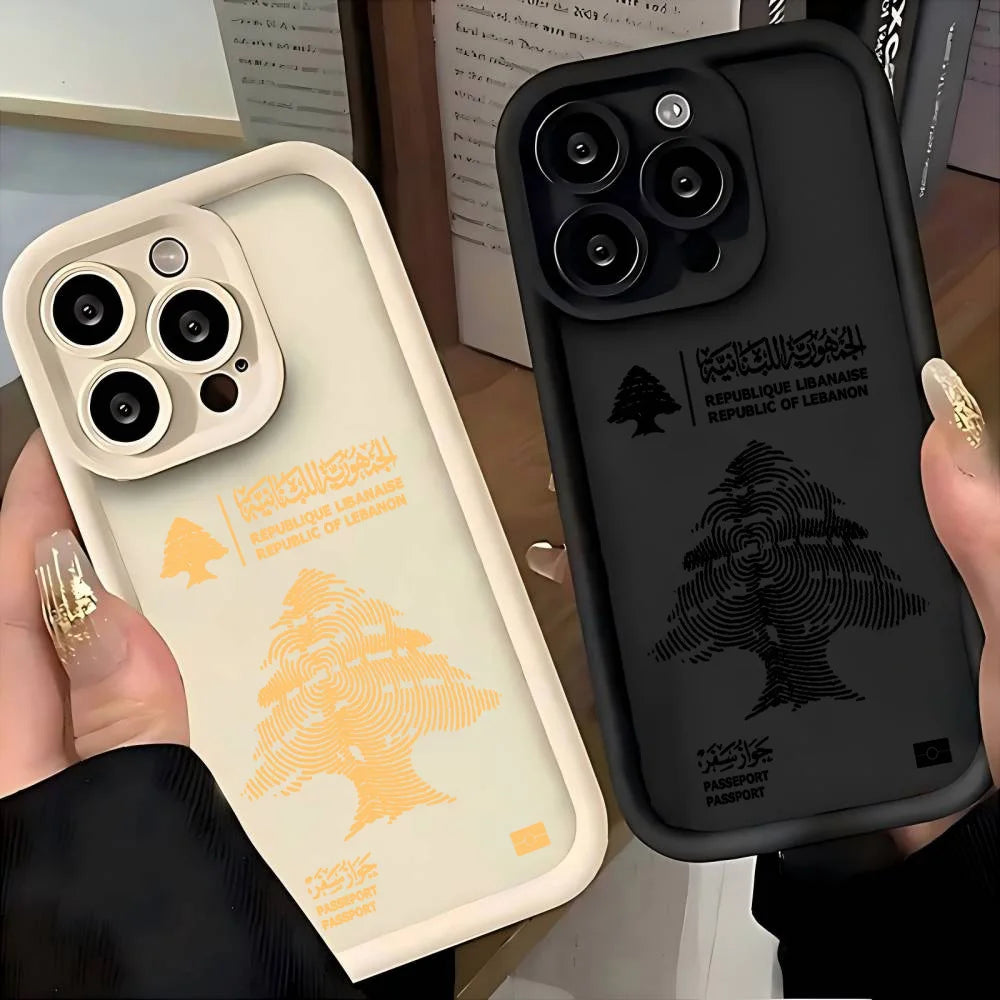 Lebanon Passport Phone Case for iPhone 17 16e 16 15 14 13 12 11 Air Pro Max Mini XR XS X 7 8 Plus Soft TPU Back Cover