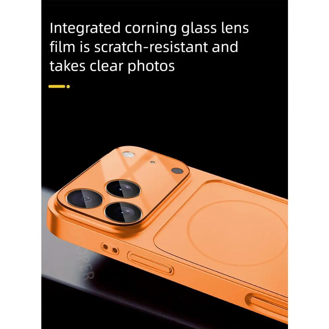 Original Glass Nano Matte Case For iPhone 17 Air 16 15 14 13 Pro Max 17Pro Magnetic For Magsafe Wireless Charging Armor Funda