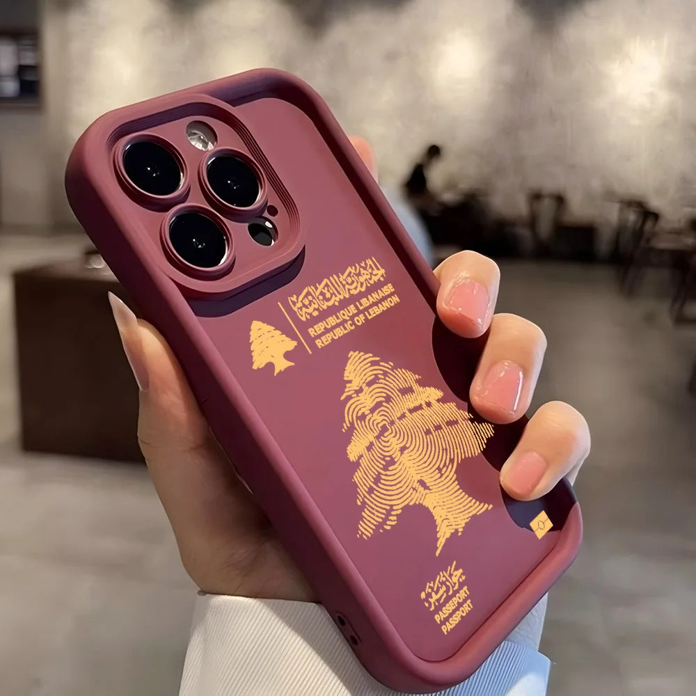 Lebanon Passport Phone Case for iPhone 17 16e 16 15 14 13 12 11 Air Pro Max Mini XR XS X 7 8 Plus Soft TPU Back Cover