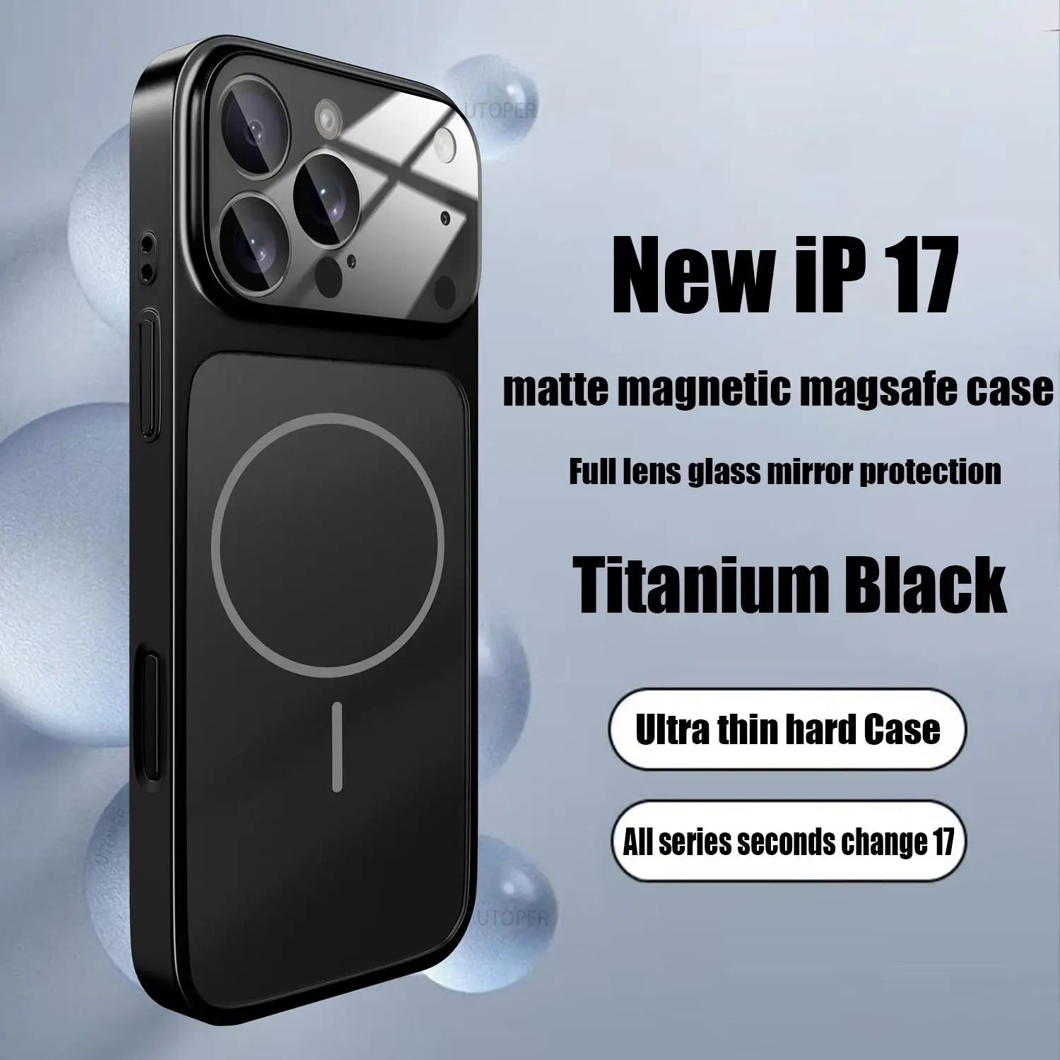 Original Glass Nano Matte Case For iPhone 17 Air 16 15 14 13 Pro Max 17Pro Magnetic For Magsafe Wireless Charging Armor Funda