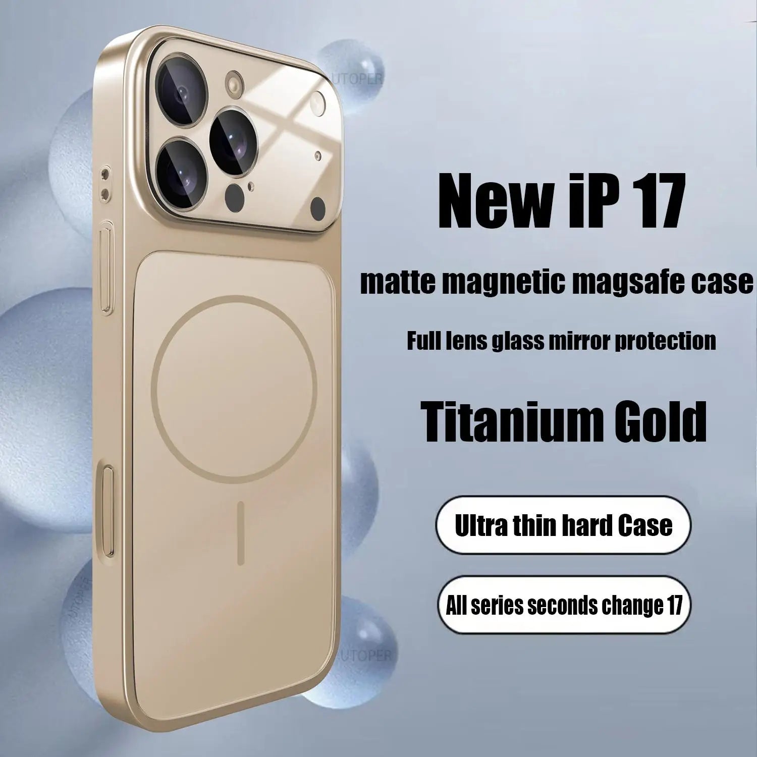 Original Glass Nano Matte Case For iPhone 17 Air 16 15 14 13 Pro Max 17Pro Magnetic For Magsafe Wireless Charging Armor Funda