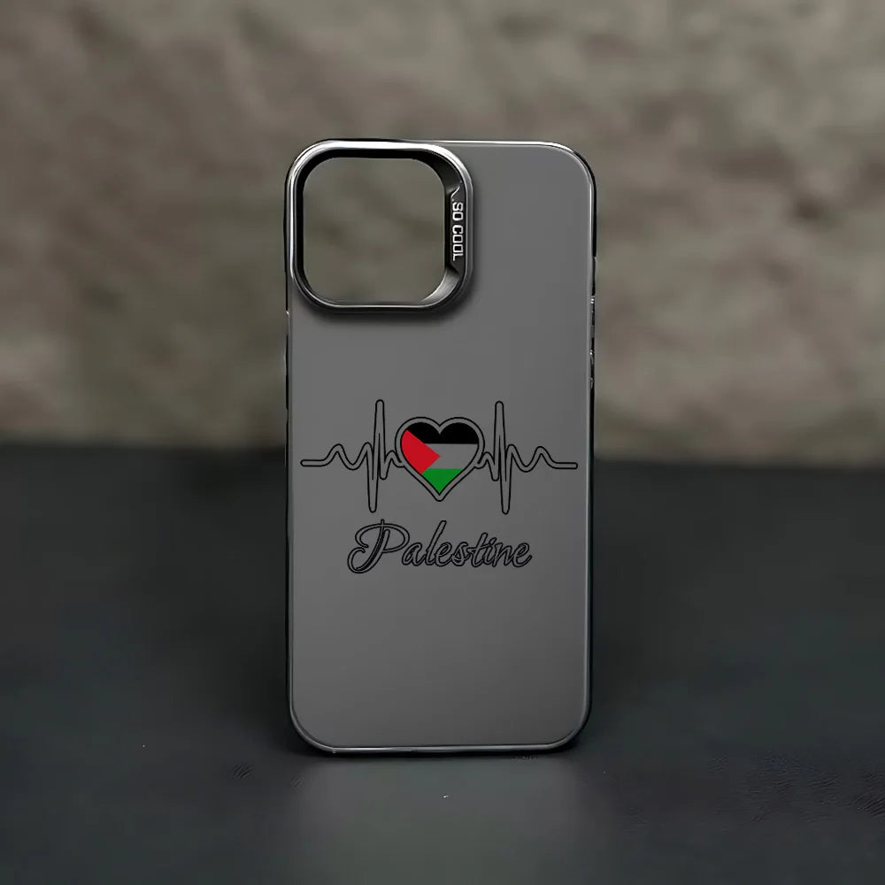 Phone Case For iPhone 16e 16 15 14 13 12 11 mini Pro Max X XR XSMAX 8 7 Plus Palestine Passport Flag Map Anti Fall Matte Back