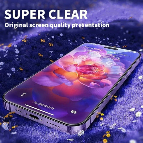 5PCS Full Cover Tempered Glass Screen Protector For iPhone 16 15 14 13 12 Pro Max Protection Glass For iPhone 14 15 16 Plus