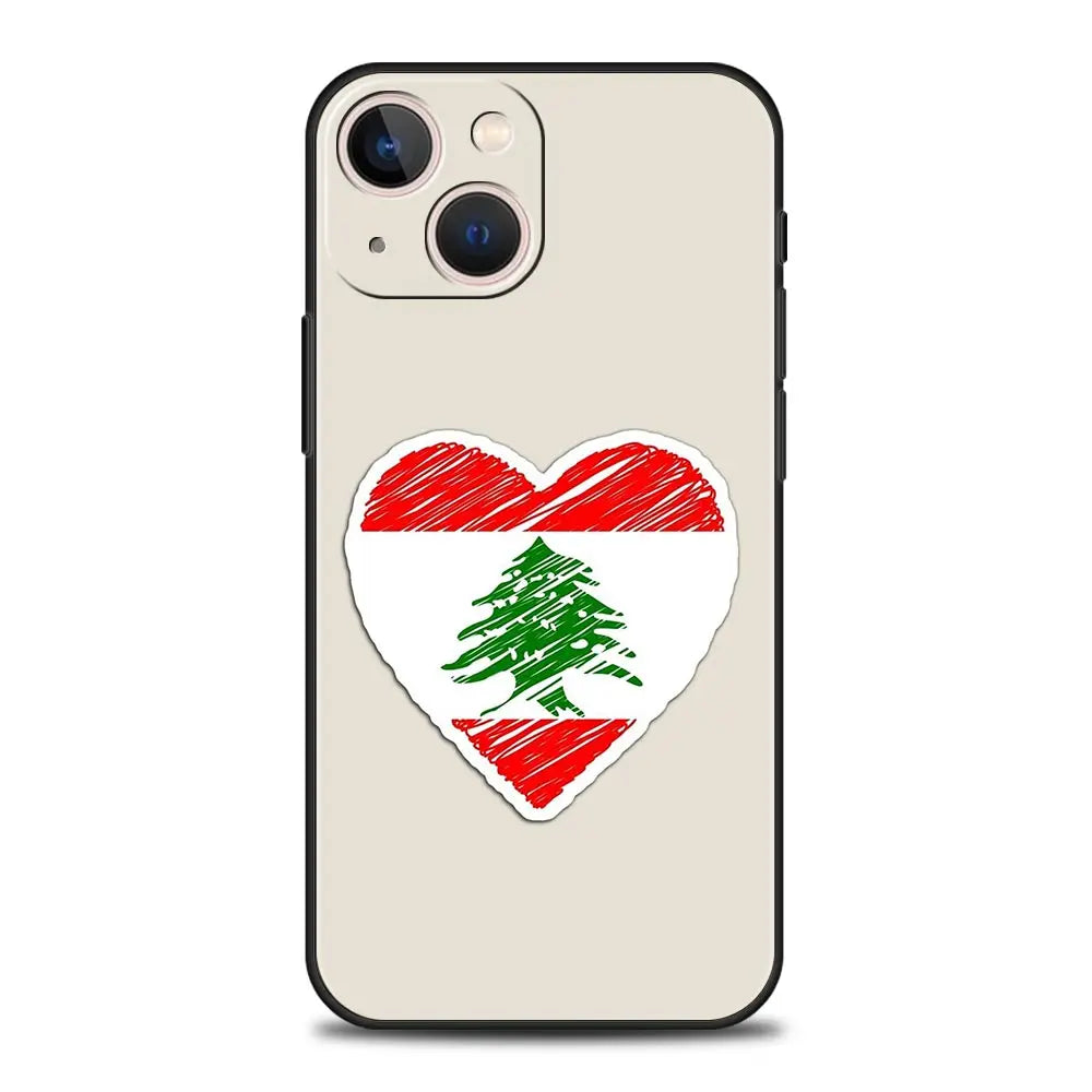 Lebanon Passport Luxury Phone Case For iPhone 17 Air 16 Plus 13 15 14 12 11 Pro MAX 7 8 SE Soft TPU Black Cover