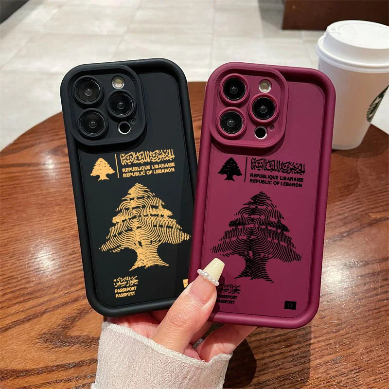 Lebanon Passport Phone Case for iPhone 17 16e 16 15 14 13 12 11 Air Pro Max Mini XR XS X 7 8 Plus Soft TPU Back Cover