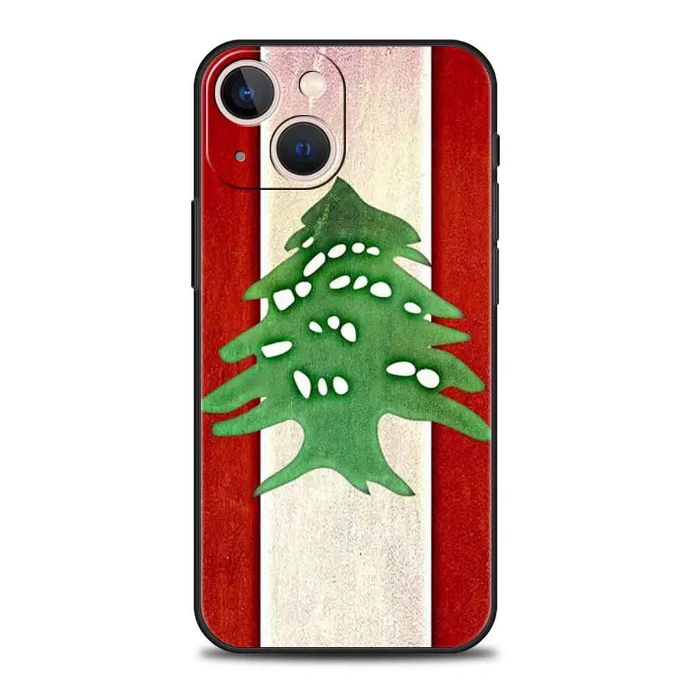 Lebanon Passport Luxury Phone Case For iPhone 17 Air 16 Plus 13 15 14 12 11 Pro MAX 7 8 SE Soft TPU Black Cover