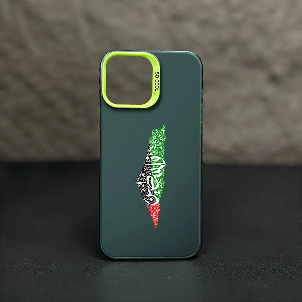 Phone Case For iPhone 16e 16 15 14 13 12 11 mini Pro Max X XR XSMAX 8 7 Plus Palestine Passport Flag Map Anti Fall Matte Back