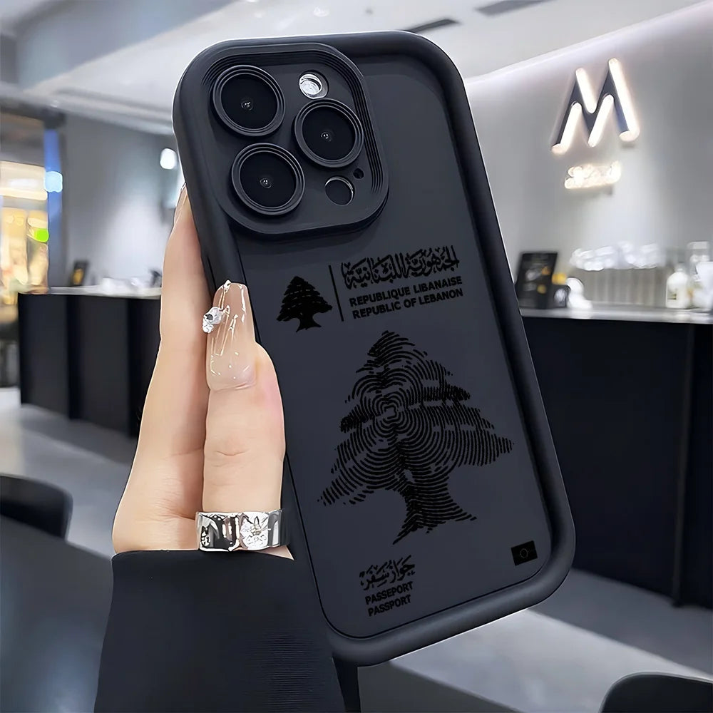 Lebanon Passport Phone Case for iPhone 17 16e 16 15 14 13 12 11 Air Pro Max Mini XR XS X 7 8 Plus Soft TPU Back Cover